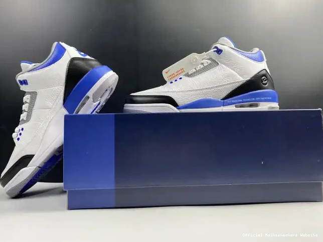Official Maikesneakers CT8532-040 White 3 Retro Jordan Air Blue 0406